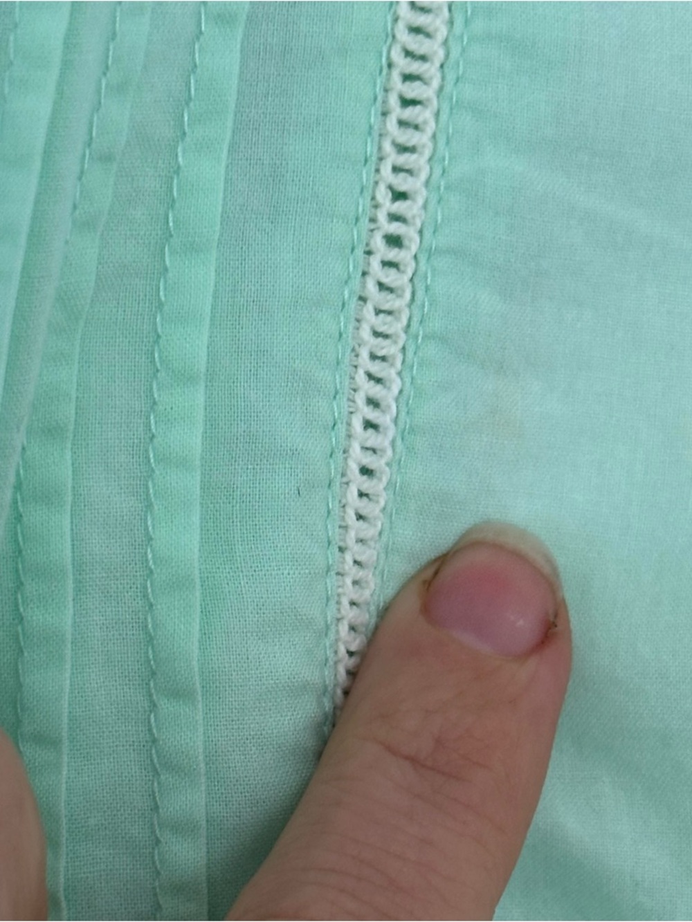 Vintage RELATIVITY 100% Cotton Mint Green Button up Embroidery Sz Plus 1X Boho - Picture 13 of 16